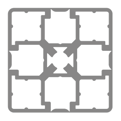 10-4545S4-0-72IN MODULAR SOLUTIONS EXTRUDED PROFILE 45MM X 45MM SMOOTH SIDES TEAR AWAY, CUT TO THE LENGTH OF 72 INCH